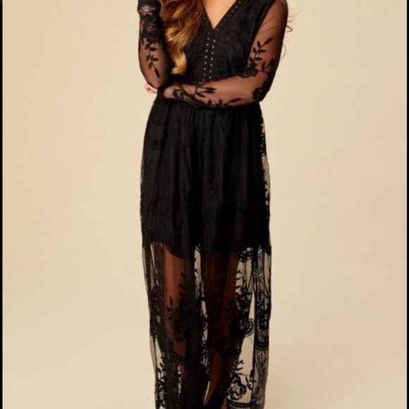 Sold Black lace dress - Picture 1 of 2